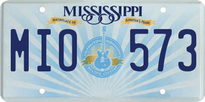 MS license plate MIO573