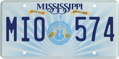 MS license plate MIO574