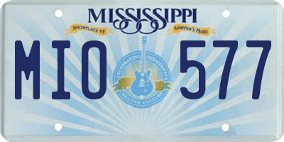 MS license plate MIO577