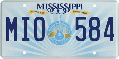 MS license plate MIO584