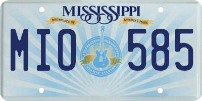 MS license plate MIO585