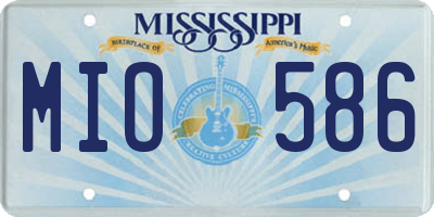 MS license plate MIO586