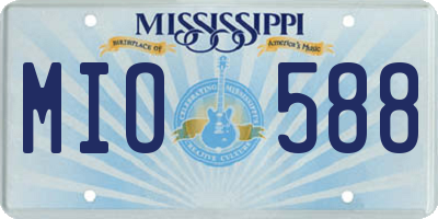 MS license plate MIO588