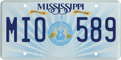 MS license plate MIO589