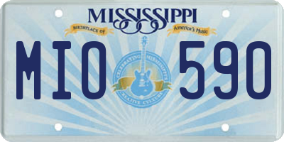 MS license plate MIO590