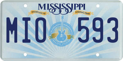 MS license plate MIO593
