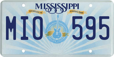 MS license plate MIO595