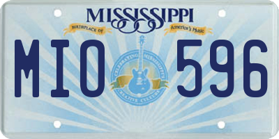 MS license plate MIO596