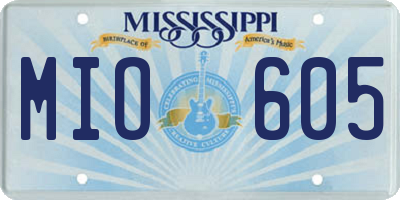 MS license plate MIO605