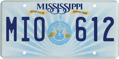 MS license plate MIO612
