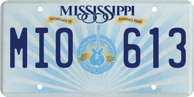 MS license plate MIO613