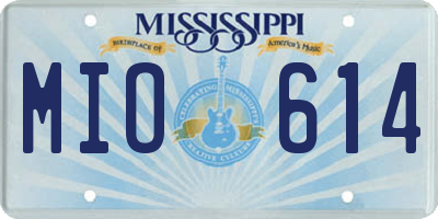 MS license plate MIO614