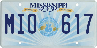 MS license plate MIO617