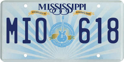 MS license plate MIO618