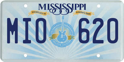 MS license plate MIO620