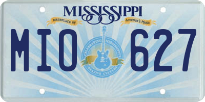 MS license plate MIO627
