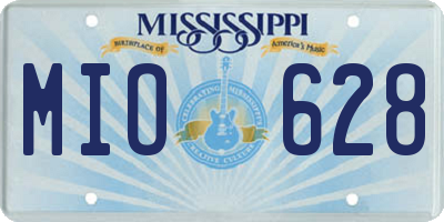 MS license plate MIO628