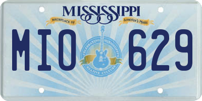 MS license plate MIO629