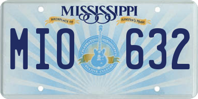 MS license plate MIO632