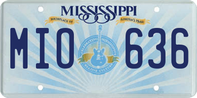MS license plate MIO636