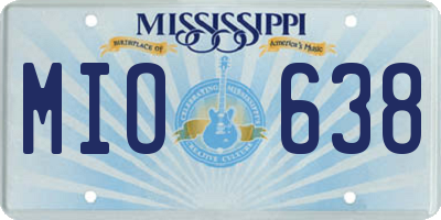 MS license plate MIO638