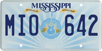 MS license plate MIO642