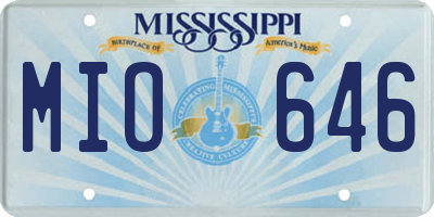 MS license plate MIO646