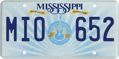 MS license plate MIO652