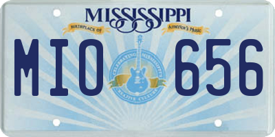 MS license plate MIO656