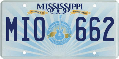 MS license plate MIO662