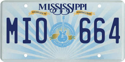 MS license plate MIO664