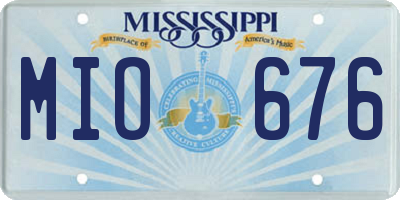 MS license plate MIO676