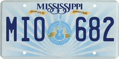 MS license plate MIO682