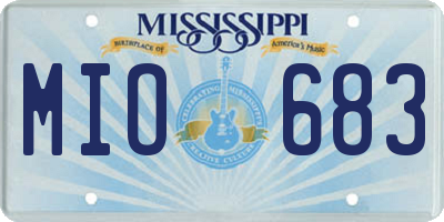 MS license plate MIO683