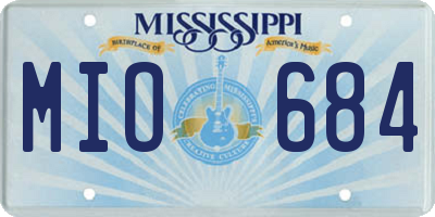 MS license plate MIO684