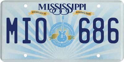 MS license plate MIO686