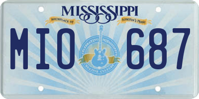 MS license plate MIO687