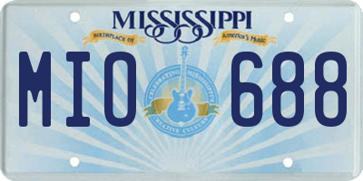 MS license plate MIO688