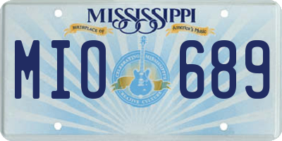 MS license plate MIO689