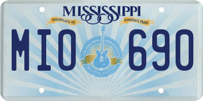 MS license plate MIO690