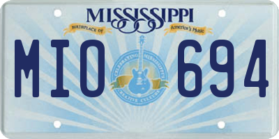 MS license plate MIO694