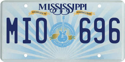 MS license plate MIO696