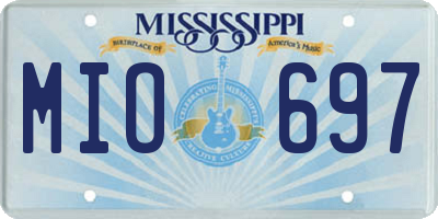 MS license plate MIO697