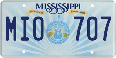 MS license plate MIO707