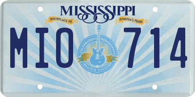 MS license plate MIO714