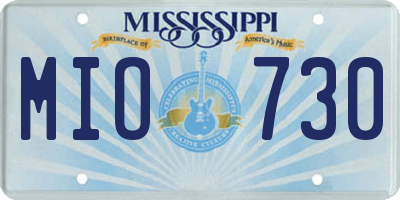 MS license plate MIO730