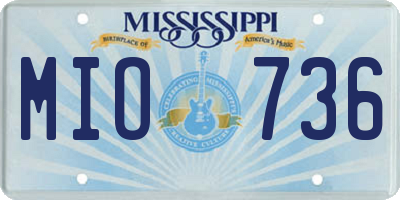 MS license plate MIO736