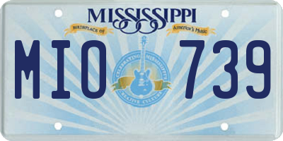 MS license plate MIO739