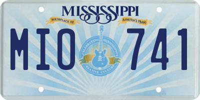 MS license plate MIO741
