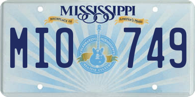 MS license plate MIO749
